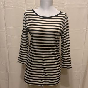 3/4 sleeve striped tee